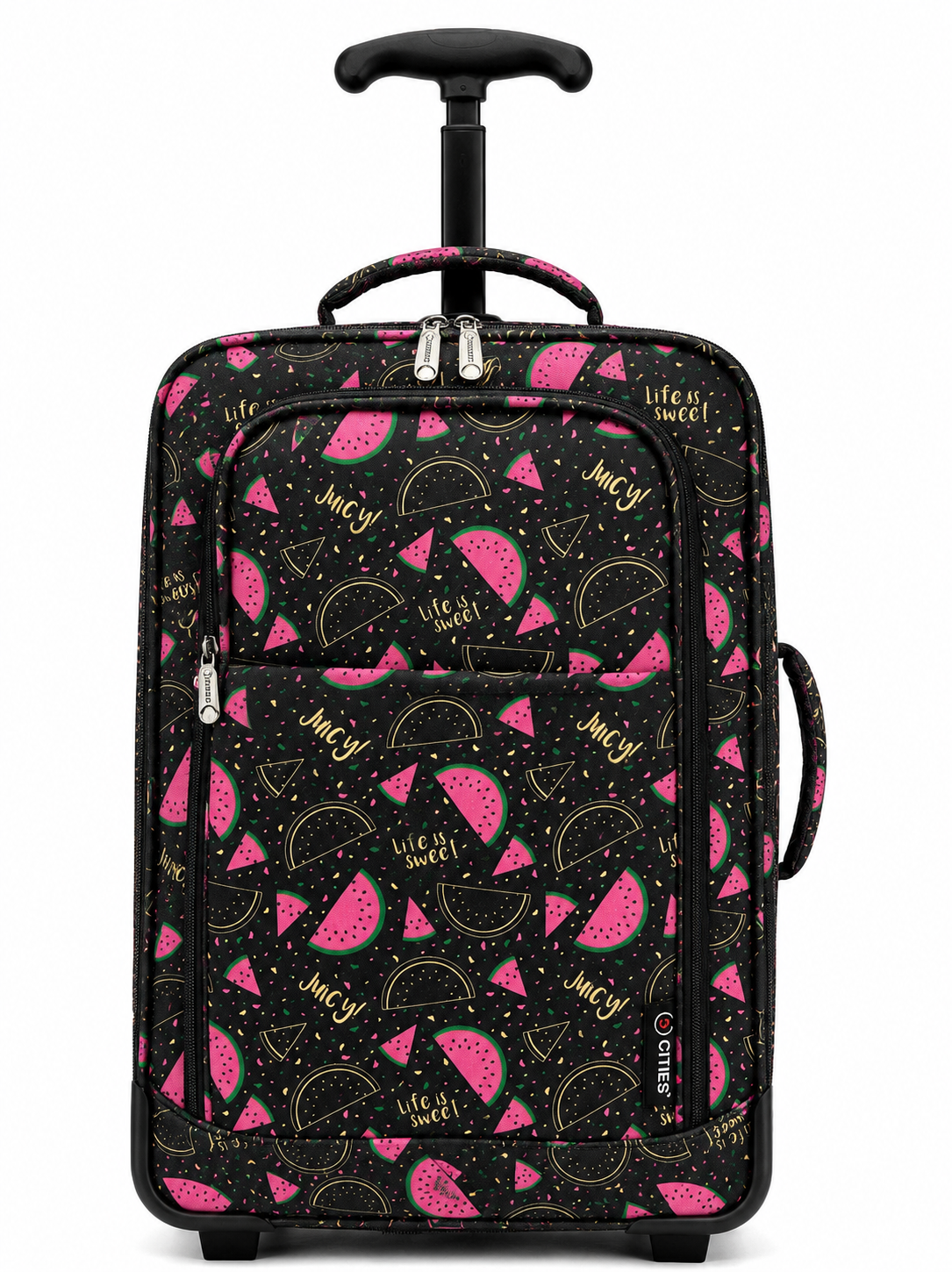 5 Cities Hand Luggage Cabin Bag 55x40x20cm 1.4Kg Watermelon