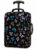 5 Cities Hand Luggage Cabin Bag (55x40x20cm) Butterfly Navy