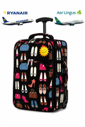 5 Cities Hand Luggage Cabin Bag (55x40x20cm)1.4Kg Fashion Black