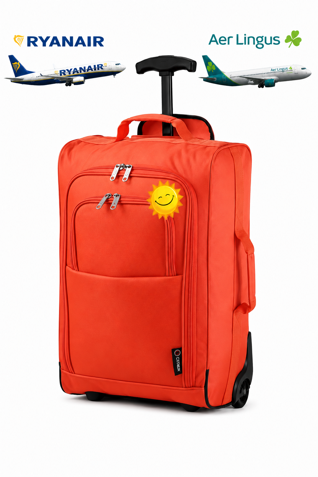 5 Cities Hand Luggage Cabin Bag (55x40x20cm) Orange