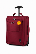 5 Cities Hand Luggage Cabin Bag (55x40x20cm) Burgundy (Wine)