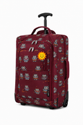 5 Cities Hand Luggage Cabin Bag (55x40x20cm) Owl Burgundy