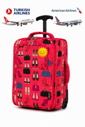 5 Cities Hand Luggage Cabin Bag (55x40x20cm) 1.4Kg Fashion Peach
