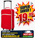 Benzi 55x35x20cm Cabin Bag 1.3 Kg Red