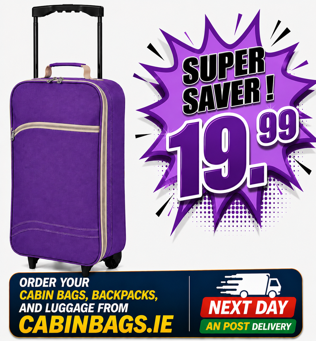 Benzi 55x35x20cm Cabin Bag 1.3 Kg Purple