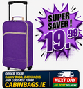 Benzi 55x35x20cm Cabin Bag 1.3 Kg Purple