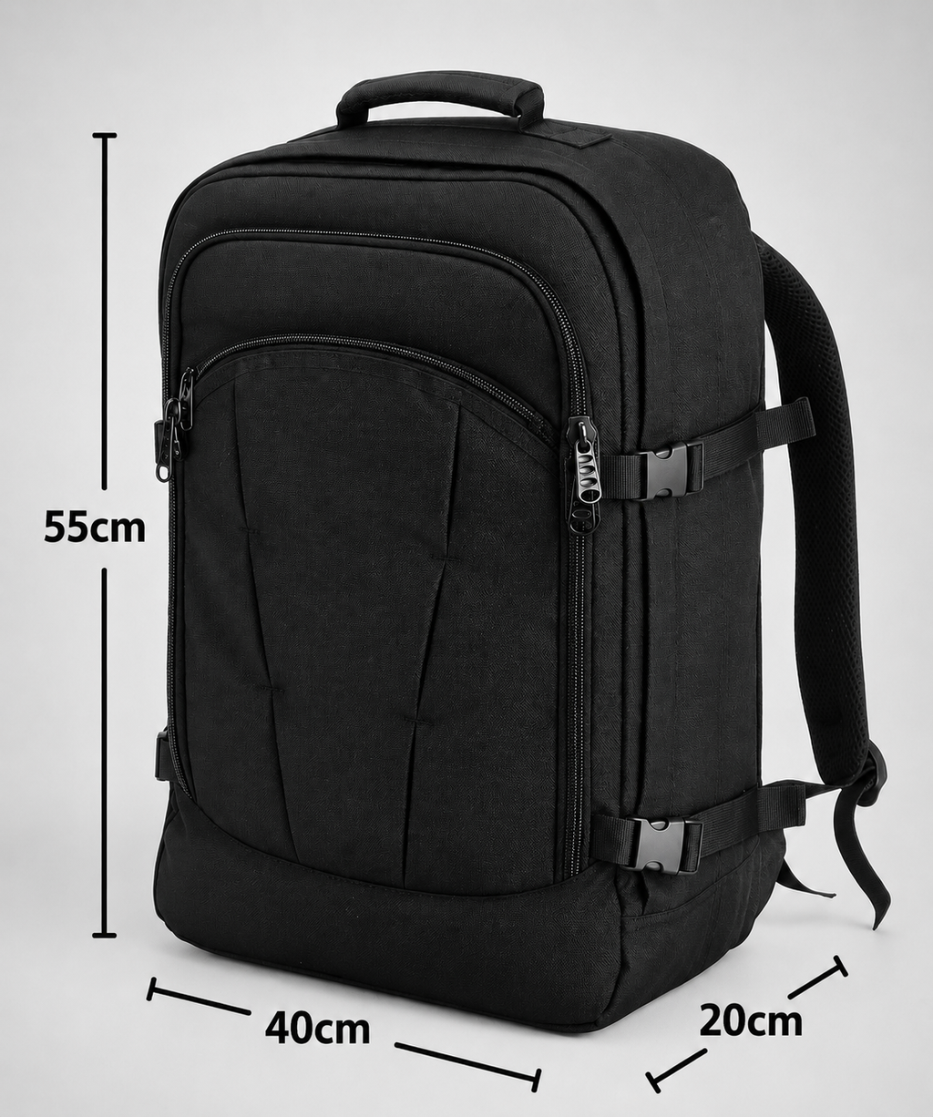 Skyrider City Cabin Backpack 55x40x20com 40Litres 0.6 Kg Classic Black