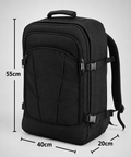 Skyrider City Cabin Backpack 55x40x20com 40Litres 0.6 Kg Classic Black