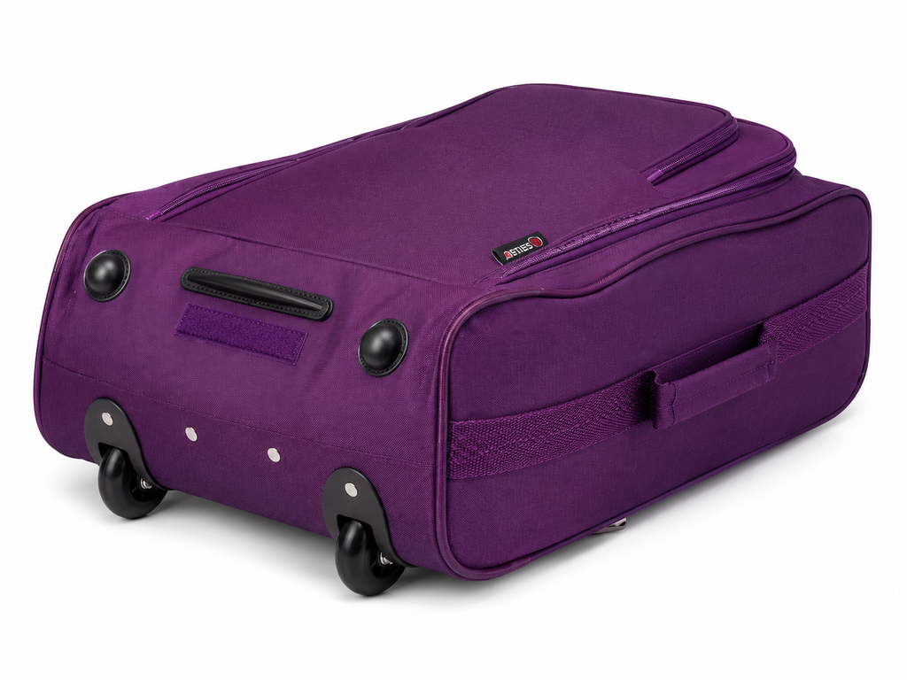 5 Cities 21"/55cm Backpack Trolley Bag Carry On Lightweight Travel Cabin Approved with Shoulder Straps Wheels Suit Case Hand Luggage with 2 Year Warranty, Black, 55 cm, Hand Luggage