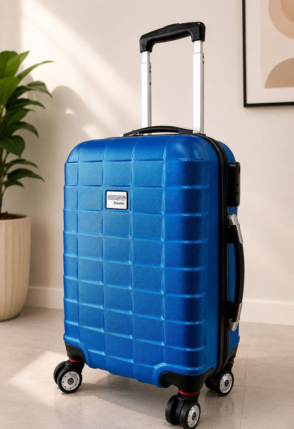Overhead Hard-Shell Cabin Suitcase 50x 30x20cm  Monzana Blue