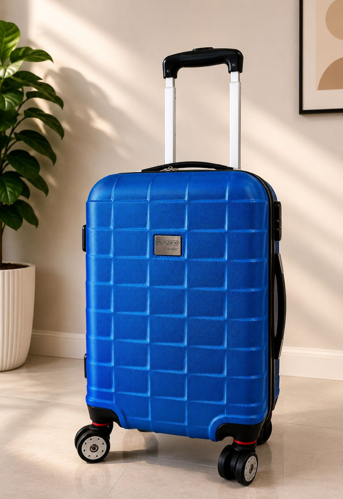 Overhead Hard-Shell Cabin Suitcase 50x 30x20cm  Monzana Blue