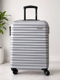 Full Size Overhead Hard-Shell Cabin Suitcase 55x40x20cm 2.55 Kg Wittchen Silver