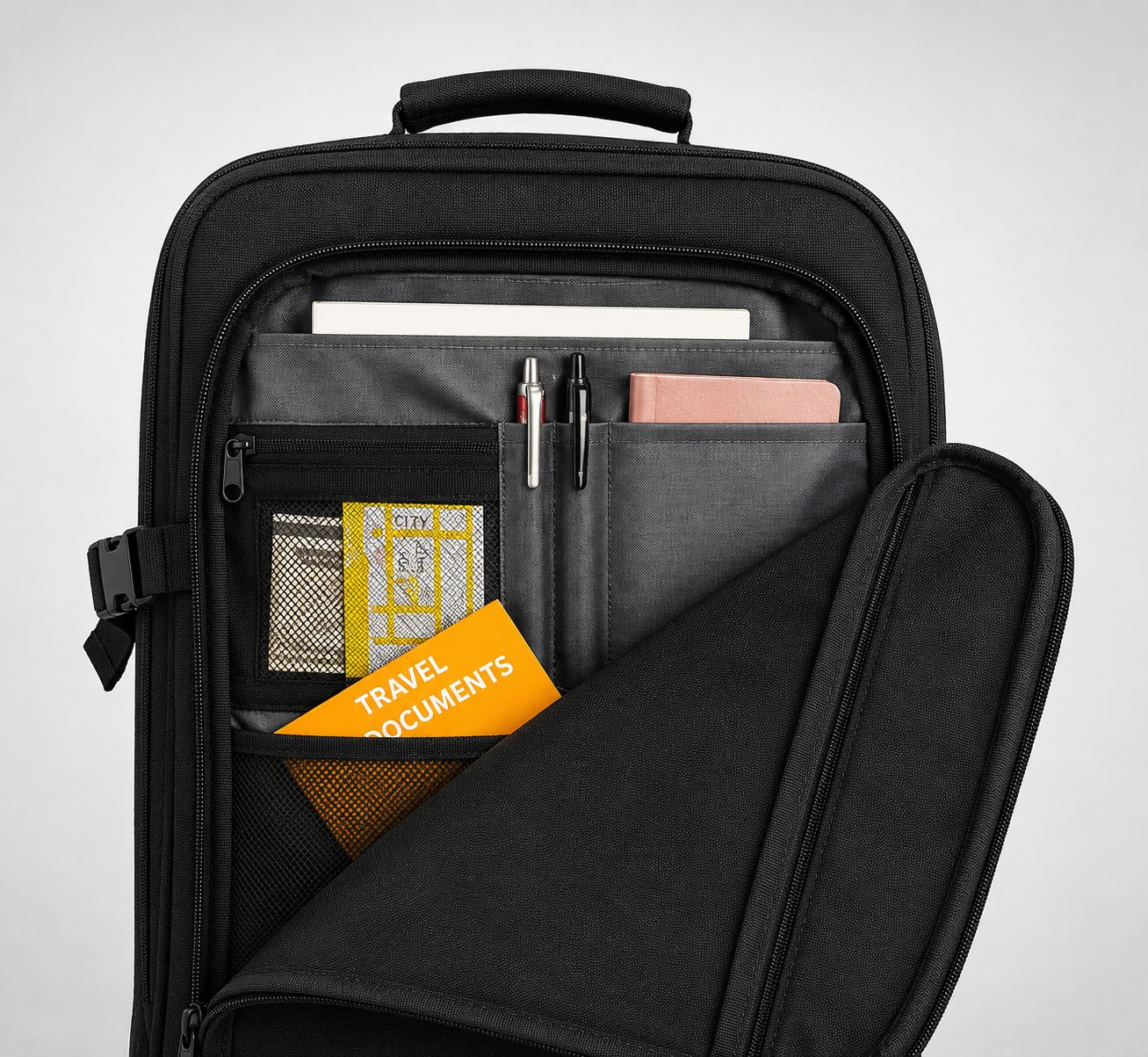 Skyrider City Cabin Backpack 55x40x20com 40Litres 0.6 Kg Classic Black