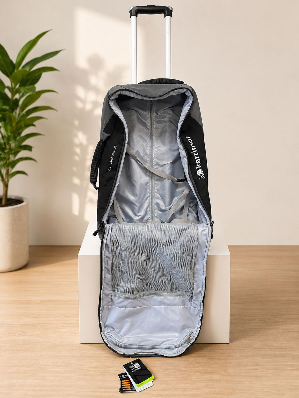Carrimor Cabin Trolley Backpack 55x40x20cm Karrimor Transit 40 Litre  2.5 Kg  Black/Grey