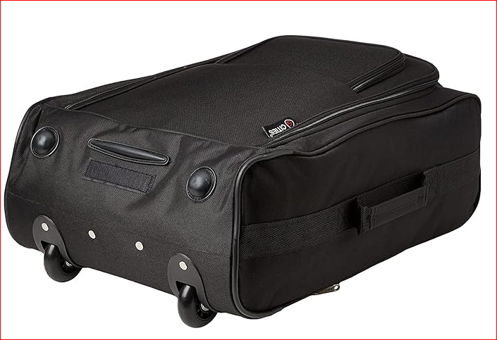 5 Cities 50cm Backpack Trolley Bag Carry On Lightweight Travel Cabin Approved with Shoulder Straps Wheels Suit Case Hand Luggage, Black, 50 cm